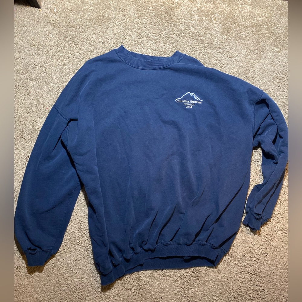 Vintage Baggy 2004 “Christian Musician Summit” Navy Blue Crewneck